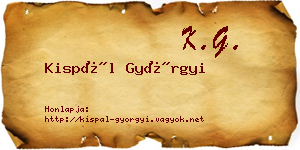 Kispál Györgyi névjegykártya