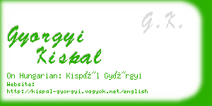 gyorgyi kispal business card